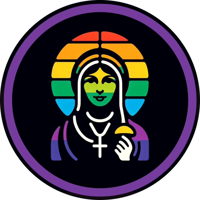 The Psychedelic Christian — a haloed figure holding a mushroom